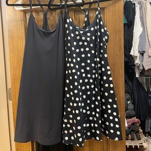 Outdoor Voices exercise dresses - polka dot and black - smalls